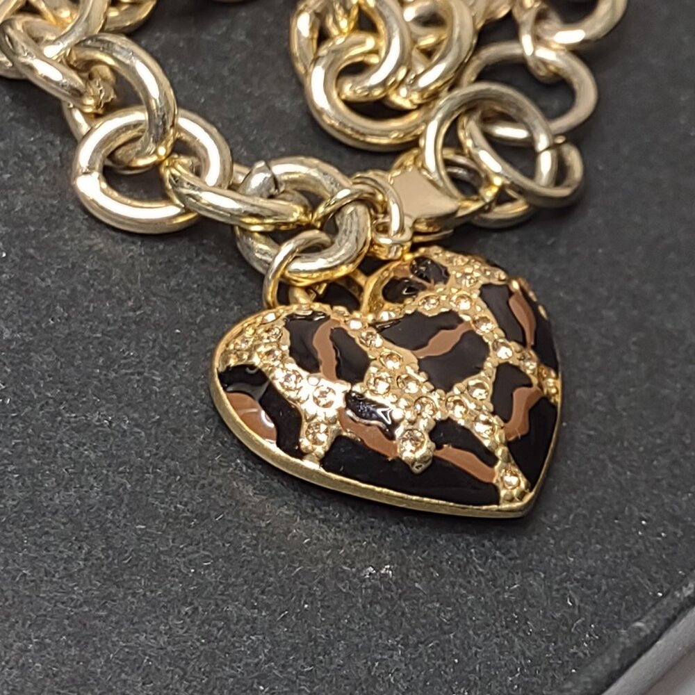 Leopard Print Guess Chain Bracelet - Picture 2 of 7